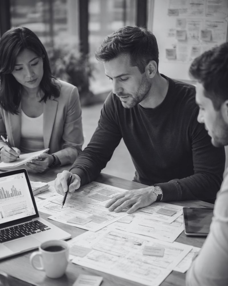 Consultant reviewing communication with clarity