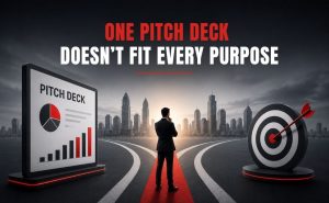 one pitch deck does not fit every purpose, types of pitch decks, business pitch deck examples, investor sales and corporate pitch decks, pitch deck for business presentation, how to choose the right pitch deck, different pitch deck purposes, pitch deck audience and objective, effective business presentation, pitch deck strategy, presentation for investors customers and partners, business decision presentation