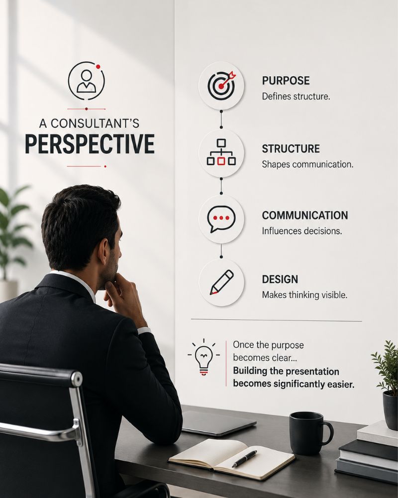 A Consultant’s Perspective on Effective Pitch Deck Planning pitch deck consultant perspective, pitch deck planning process, presentation purpose and structure, business presentation strategy, corporate pitch deck consulting, effective presentation communication, pitch deck decision making